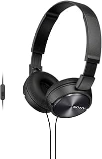 Fone de ouvido Sony MDR-ZX310 preto com microfone