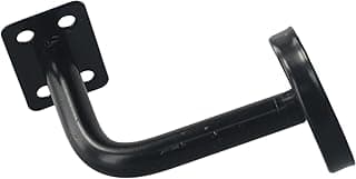 Suporte de corrimão de escada de aço inoxidável preto 60 mm x 80 mm