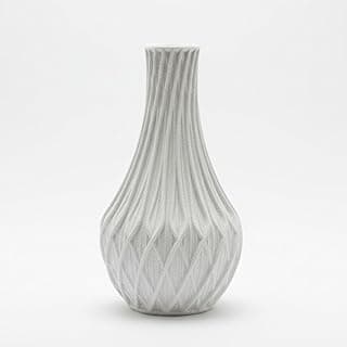 Vaso decorativo 23cm minimalista 3D mármore texturizado sala decoração cinza