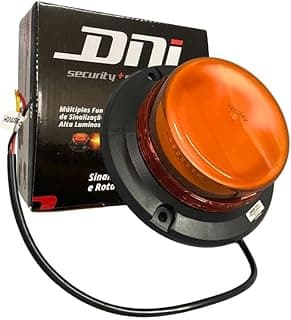 Sinalizador Giroflex Led Alta Potência Tripla Função Bivolt Âmbar Luz Rotativa DNI4091