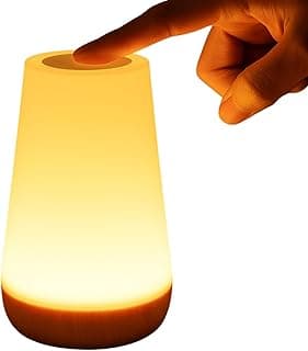 Luminária De Mesa Led RGB Touch Recarregável USB Com Controle Remoto 10 Cores Dimerizável Luz Noturna Para Quarto Cabeceira Escritório Gamer Com Timer Portátil Ajustável Decoração Premium