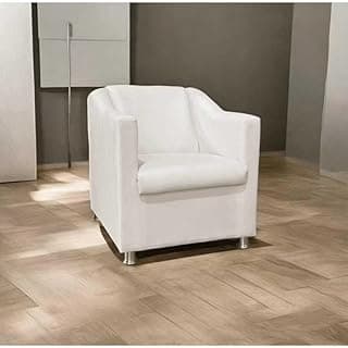 Poltrona Decorativa Suede com Pés Cromados para Sala Escritório Consultório Recepção e Leitura(BEGE)