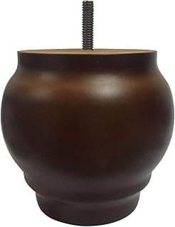 Kit 4 Pés Torneados Imbuia 10cm Linha Alta Pezinhos Sofás Decoração Mimo