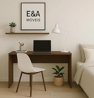 Escrivaninha Moderna Bicolor, Branco e Cinza, 110cm x 45cm x 75cm, para Home Office (frevo)