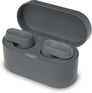 PHILIPS Fone de Ouvido Sem Fio TWS TAT3509GY/00 Bluetooth Cancelamento de Ruído Ativo ANC Até 24 Horas de Bateria Cinza