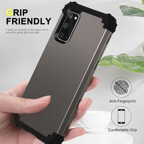 Capa para smartphone Galaxy S20, cinza e preto, com anti-impressão digital e aderência confortável.