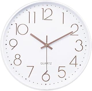 Relógio de Parede Branco 30cm Minimalista – Silencioso, Design Moderno Clean para Sala, Quarto e Escritório