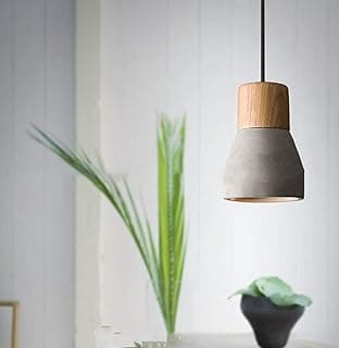 Luminária pendente de concreto cinza moderna para decoração de casa, cozinha nórdica, lustre industrial, sala de jantar, bar, estar.