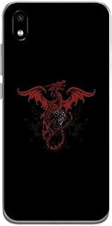 Capa adesiva para Xiaomi Redmi 7A com design de dragão vermelho
