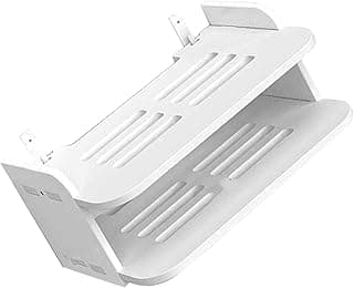 AYNEFY Prateleira de Armazenamento de Roteador, Prateleira Moderna Decorativa Montável Em Parede Padrão Adequada para Home Office para Segurar Roteadores Wi-Fi Configurar Caixas Modems
