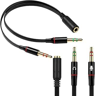 Cabo Adaptador Fone Microfone Pino P2 Macho X P3 Fêmea