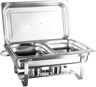 Rechaud Inox 9L com 2 Cubas – Profissional para Buffet, Festas e Restaurantes