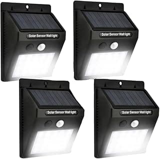 Kit 4 Arandelas Luminária Solar LED com Sensor de Presença Segurança