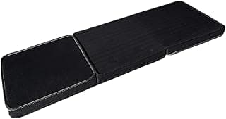 Colchão Dobrável Solteiro Preto, Espuma de Memória, 188x88x17cm, Firme Médio, Tecido 100% Poliéster