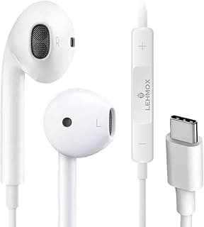 Fones De Ouvido Com Fio Tipo C Microfone Integrado Compativel iPhone 15, 16, 17 Com Fio Fones Estéreo Compatíveis ANDROID LG Premium