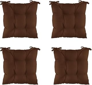 Kit 4 almofadas futon marrom 40x40cm para cadeira sofá palete