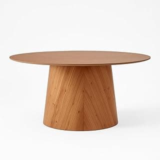 Mesa de Jantar Oval Tampo de BP Amadeirado Texturizado e Base Laminada - Celeste (160x90 CM)