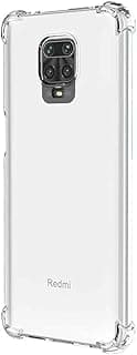 Capa protetora transparente para Xiaomi Redmi Note 9s, mostrando logo 'Redmi' na parte de trás