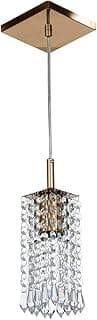 Pendente Quadrado Clearcrillic Cristal Acrílico Cobre