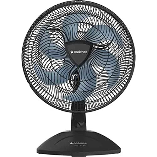 Ventilador Cadence 6 pás mesa azul preto
