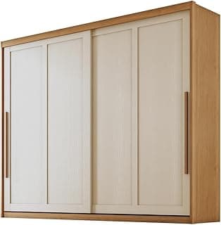 Guarda Roupas Casal 2 Portas de Correr 6 Gavetas 100% MDF Firenze