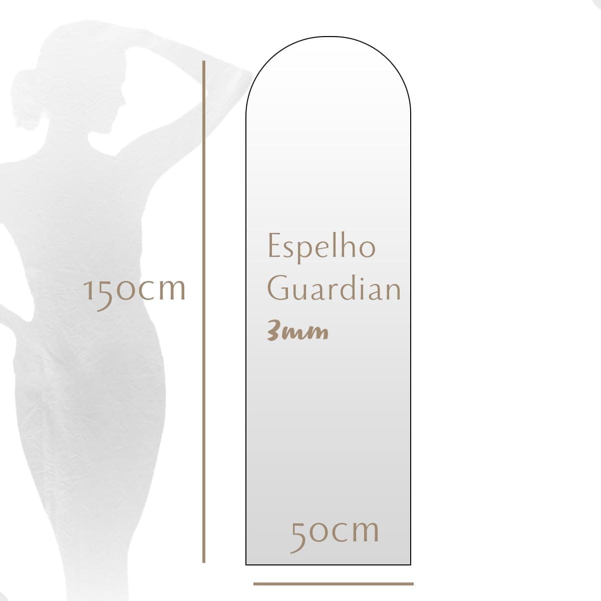 Espelho Orgânico Vitral 150x50 com Led Grande de Parede Decorativo para Sala Quarto Banheiro (Led Frio)
