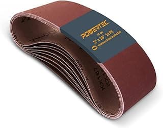 Rolo de cintos de lixamento POWERTEC 45,7 cm, grão 120