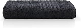 Toalha de banho Camesa Lyra 62x130cm preta, em algodão, estilo clássico, ideal para uso diário.