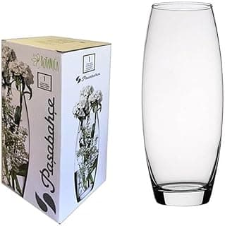 Vaso de vidro transparente 27cm Pasabaçhe para decoração de casamento