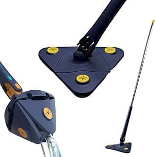 Mop de Limpeza Triangular Giratório 360° Ajustável Multiuso Sem Balde
