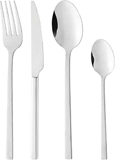 Conjunto de talheres Wolff 16 peças, aço inoxidável, utensílios de cozinha