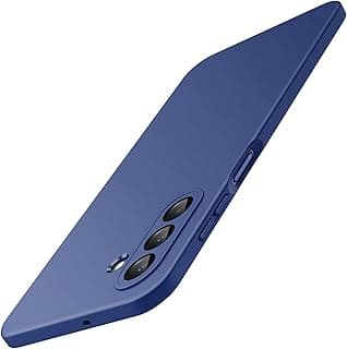 Capa protetora JETech para Samsung Galaxy A17 5G / 4G em azul fosco, mostrando a parte traseira do telefone com botões e câmeras.