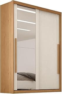 Guarda Roupas Casal 2 Portas de Correr com Espelho 100% MDF 3 Gavetas Ravena