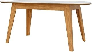 Mesa de Jantar Orgânica 6 Lugares 180cm 100% MDF Freijó/Off White