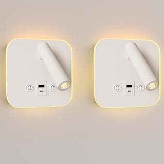 2 Arandela De Parede Leitura Flexível Led Usb E Usb-c Bet83