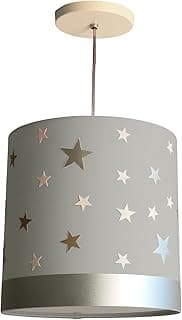 Luminária Pendente Infantil Estrelas 25x25 1E27 Cor: Cinza