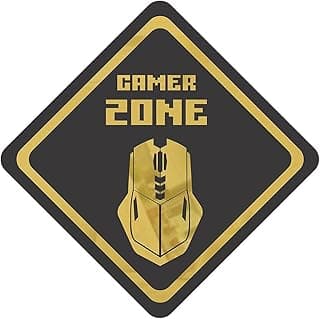 Quadro decorativo acrílico mouse gamer preto e dourado