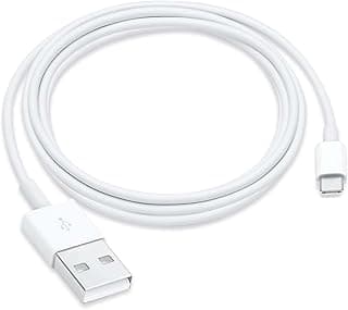 Cabo de substituição branco para carro, USB A para USB C, 1,5 m