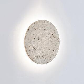 Luminárias de parede para sala de estar Arandela redonda LED Pedra natural Lua Arandelas Art Déco para sala de estar Quarto Corredor Escadas
