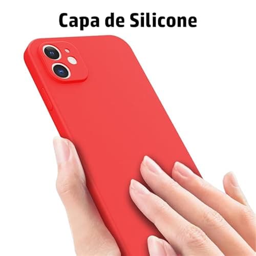 Capa de silicone vermelha para celular Xiaomi Redmi Note 8 com acabamento em veludo.