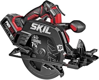 Serra circular SKIL PWR CORE 20, 20V, 7-1/4 polegadas, 5300 RPM, com bateria de lítio de 4,0 Ah