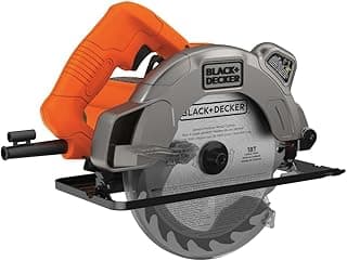 Serra circular BLACK+DECKER, 18 cm, com lâmina afiada e cabo laranja