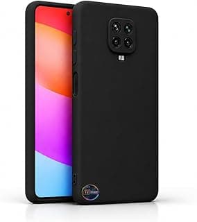 Capa de silicone preta para Xiaomi Redmi Note 9S com proteção reforçada e design slim.