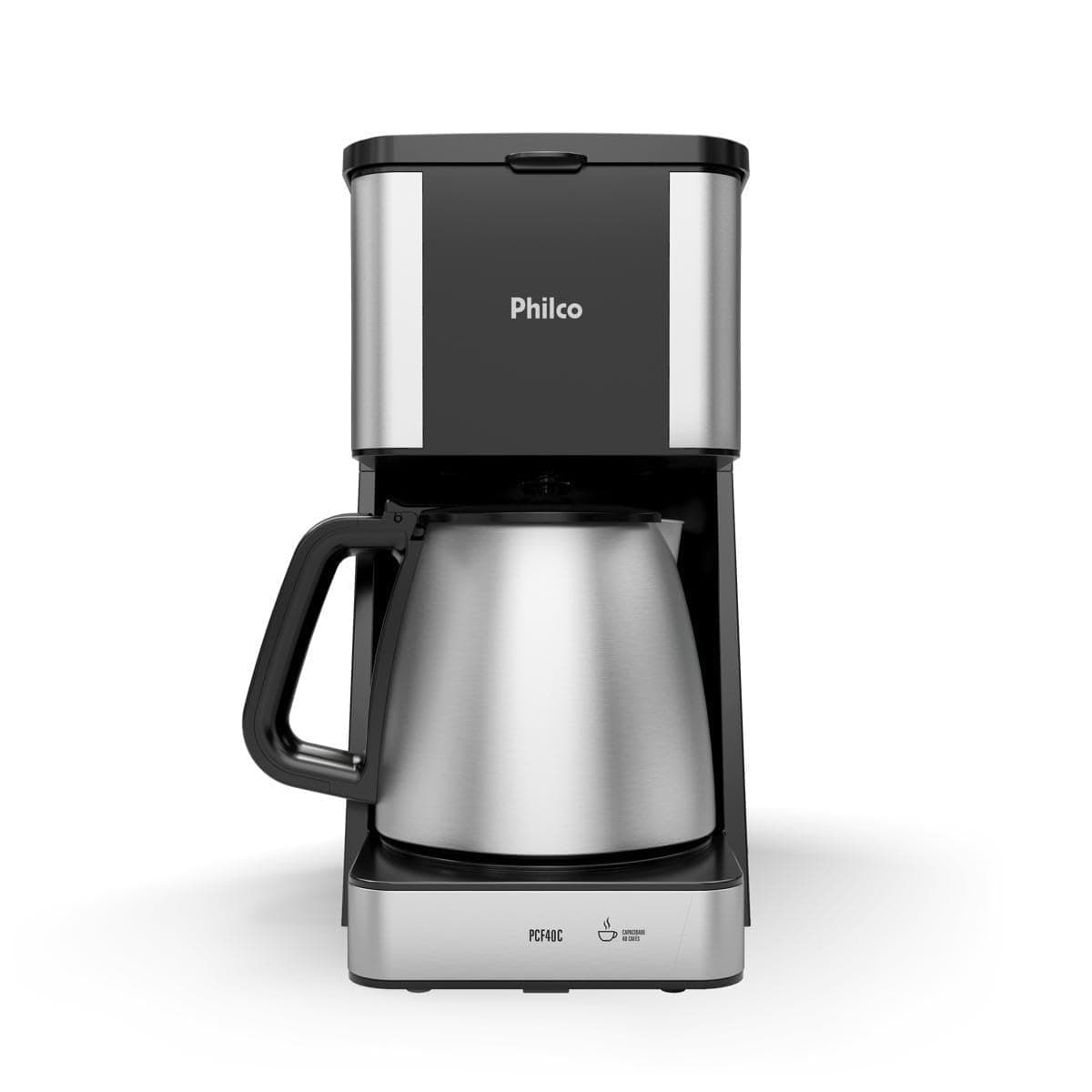 Cafeteira Philco PCF40C Inox 40 Cafezinhos 1,6L 950W Preto 127V