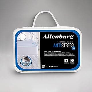 Protetor de colchão antistress Altenburg, branco, impermeável, com zíper e alça, tecnologia carbono, embalagem