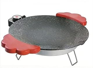 Chapa Elétrica Grill Multifuncional 28cm Tipo Disco Arado, 110V ou 220V Escolha na Compra, para Preparos Domésticos (220v)