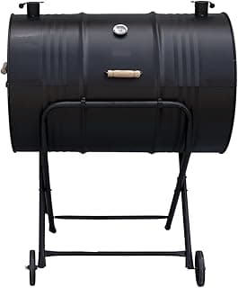 Churrasqueira a Bafo Grill Tambor e Termômetro 200L C/Rodas