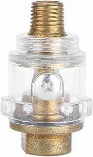Lubrificador de óleo de 6 mm BSP, corpo transparente e tampa dourada para lubrificação automática em compressores de ar
