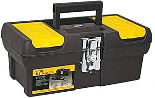 Caixa de Ferramentas STANLEY 12,5 Polegadas, 50L, Modelo 013013S, com fechos em metal e bandeja organizadora