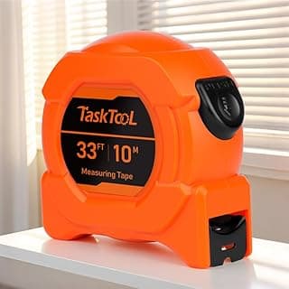 Trena Fluorescente Laranja 10m com Escala em Pés e Metros TaskTool
